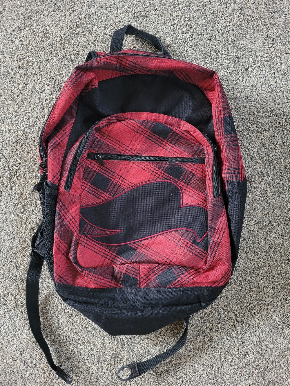 Tony Hawk Red and Black Plaid Backpack